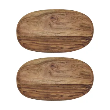 Wood tray 19x33 cm 2-pack - Nature - House Doctor