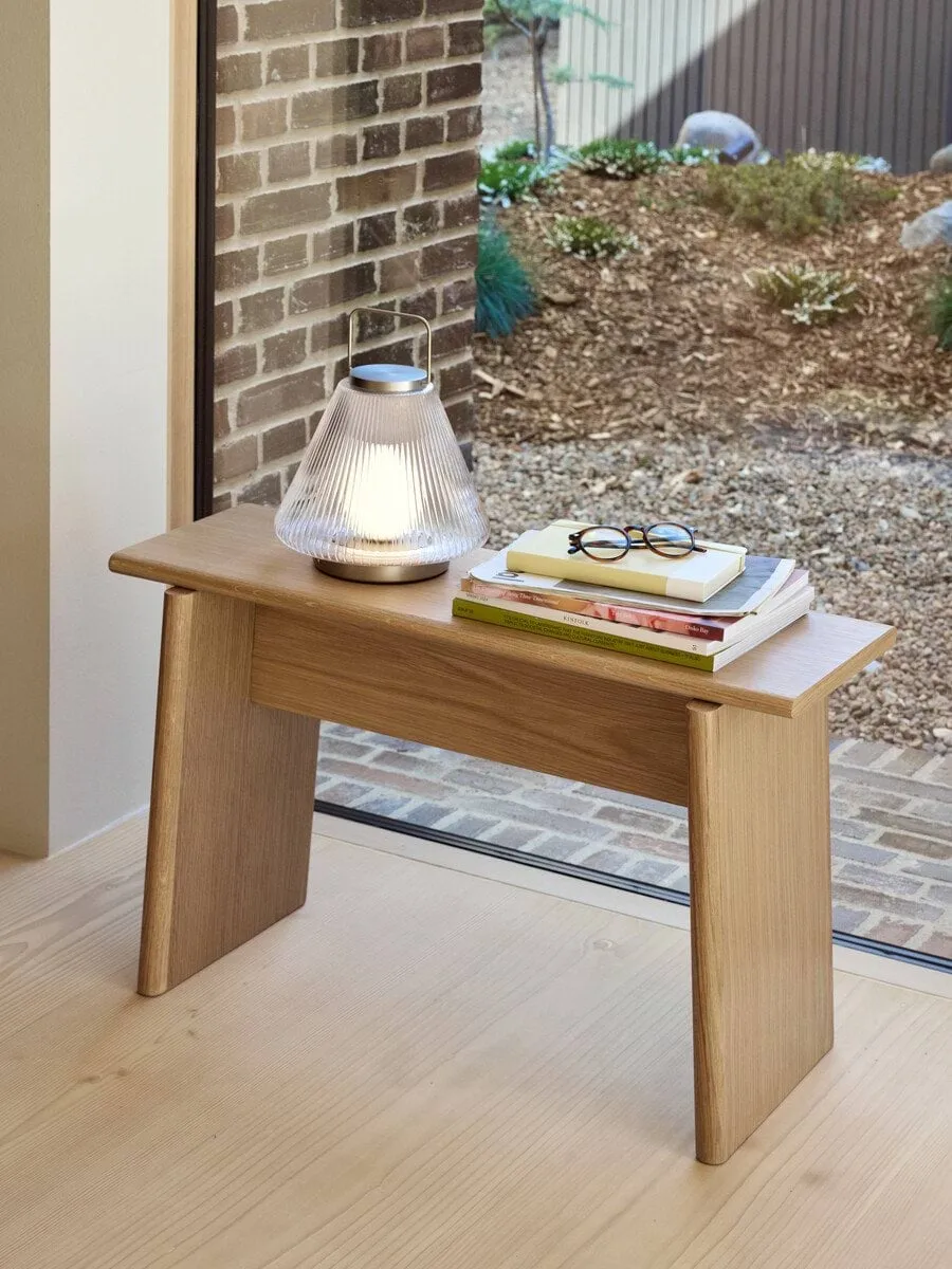 Baenk stool, Oak, 80x31x48 cm Hübsch