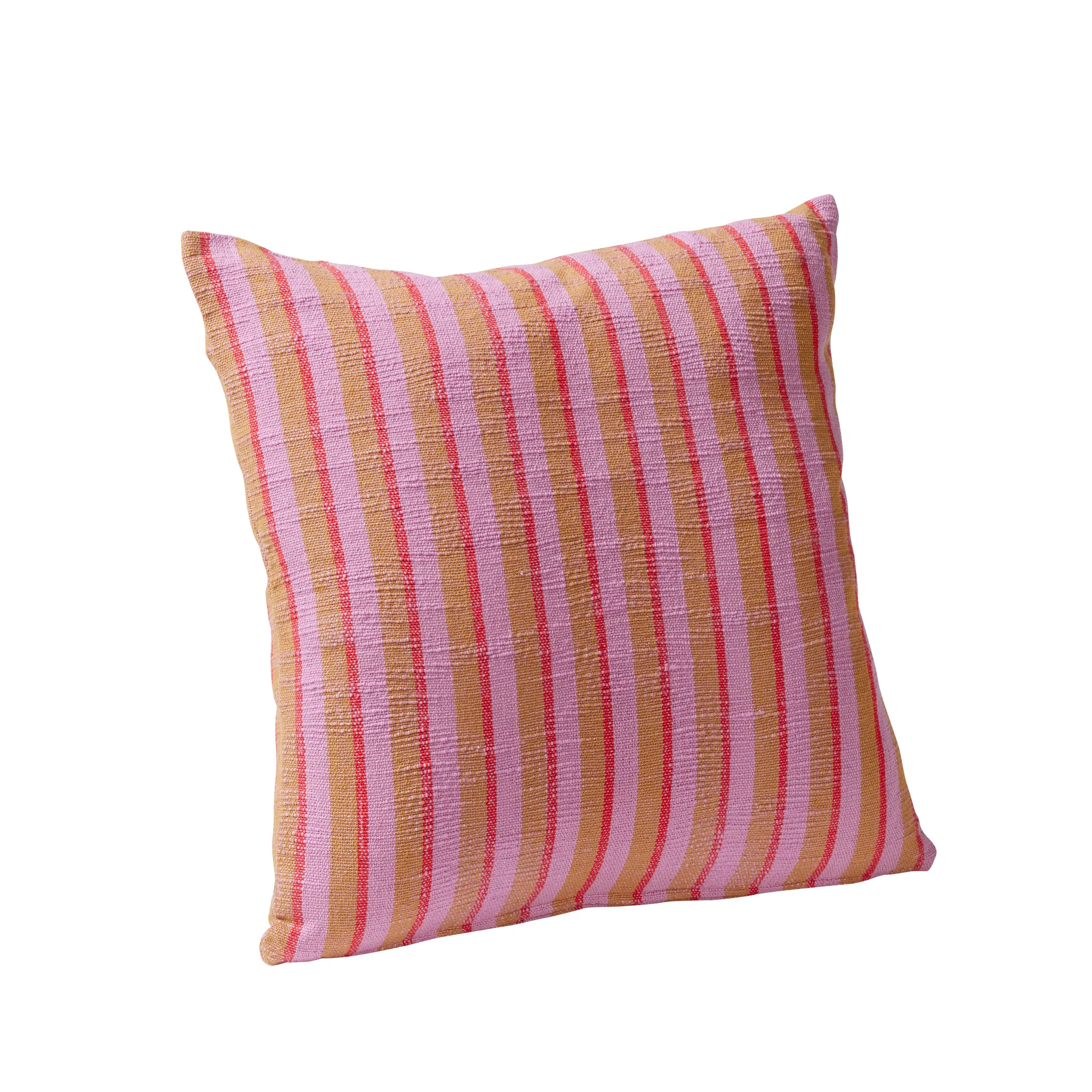 Cotton pillow cushion 50x50 cm, Pink-brown-red Hübsch