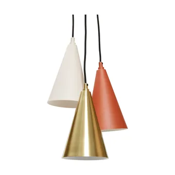 Drop Pendant 3 pcs - Brown-brass-beige - Hübsch