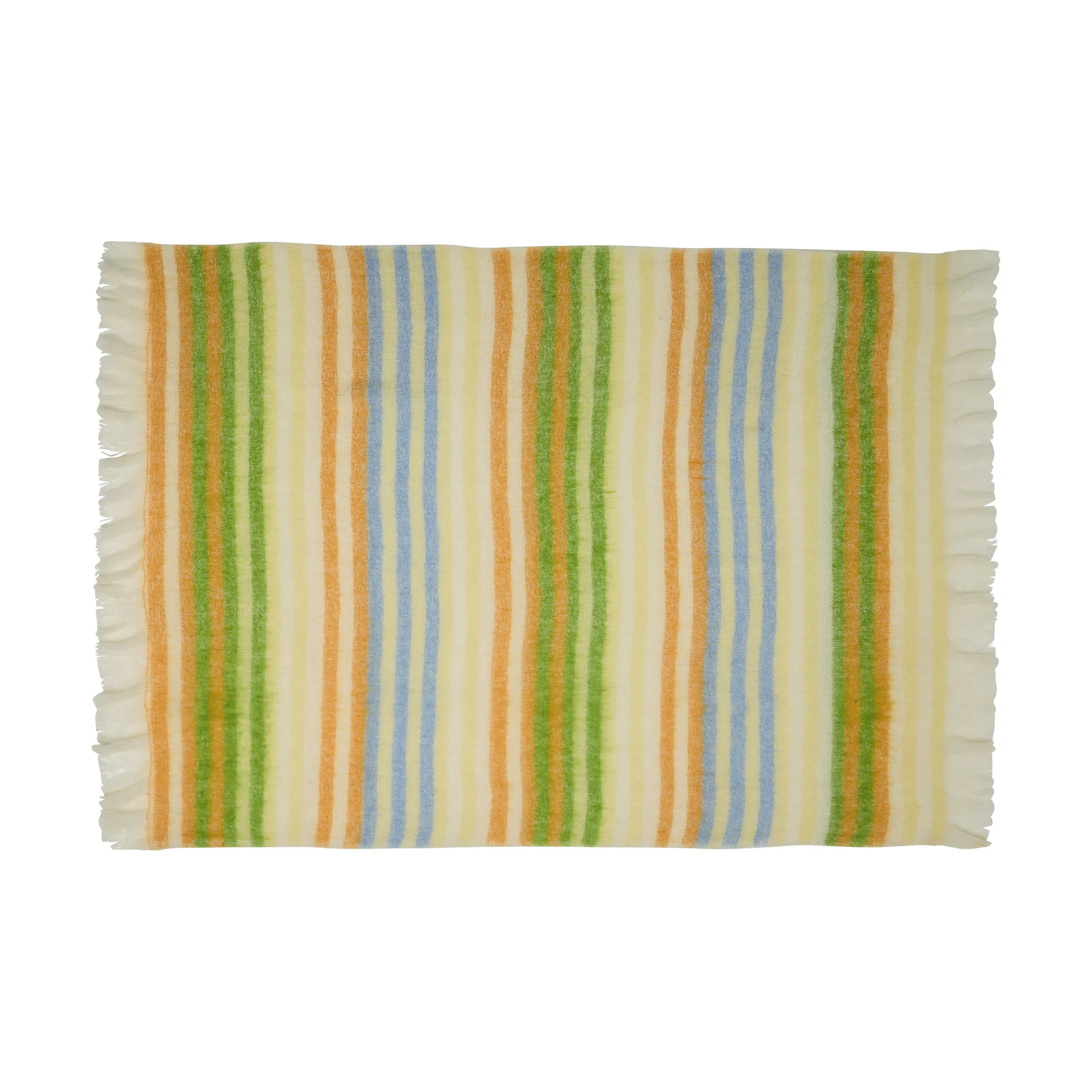 Loom throw blanket, Yellow, 140x200 cm Hübsch