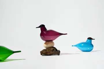 Chiffchaff glass bird - Turquoise, 13x8 cm - Iittala