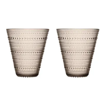 Kastehelmi glass 30 cl 2-pack - linen - Iittala