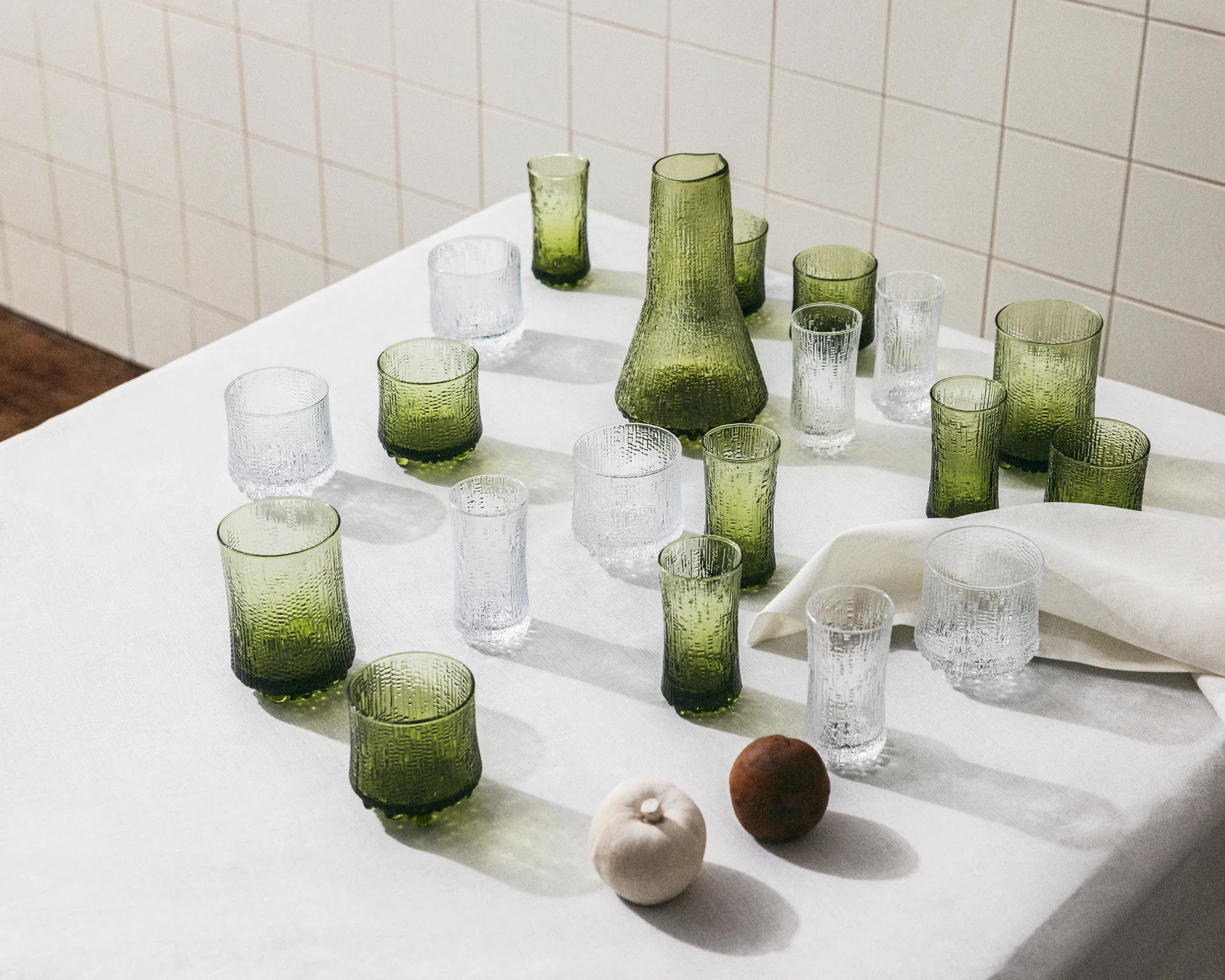 Ultima Thule champagne glass Finnish sand 18 cl 2-pack, Green Iittala
