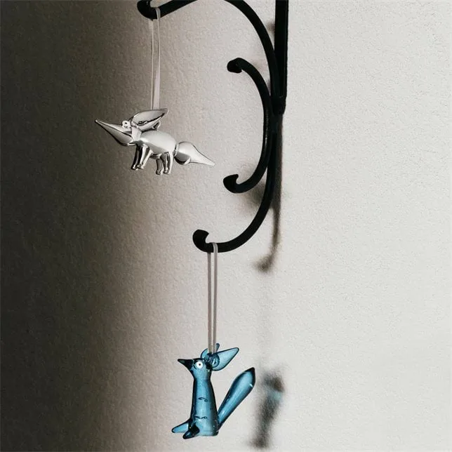 Vulpes glass decoration 11.5 cm, Mirror Iittala
