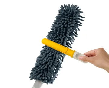 Cleantech 3-in-1 duster with plastic rail - Light Stone - Joseph Joseph