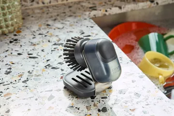 Joseph Joseph Sinktech hand dish brush with stand - Clear - Joseph Joseph