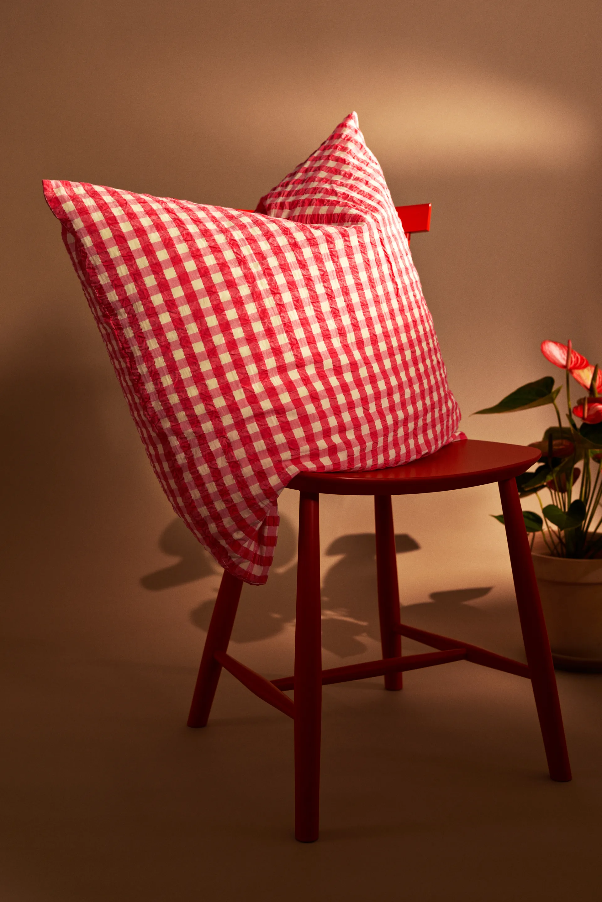 Bæk&Bølge bed set 150x210 cm, Red-yellow Juna