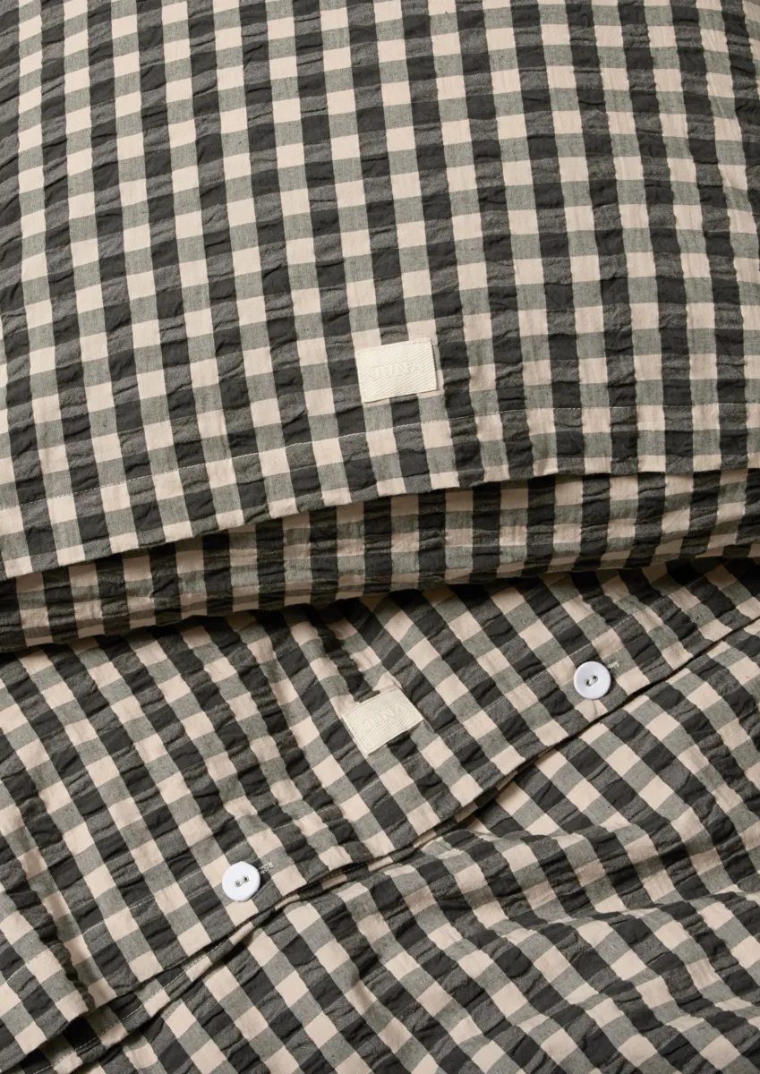Bæk&Bølge bed set 220x220 cm, Black sand Juna