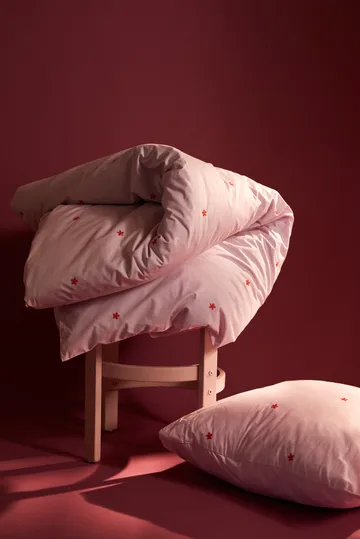 Daisy bed set 220x220 cm - Pink-red - Juna