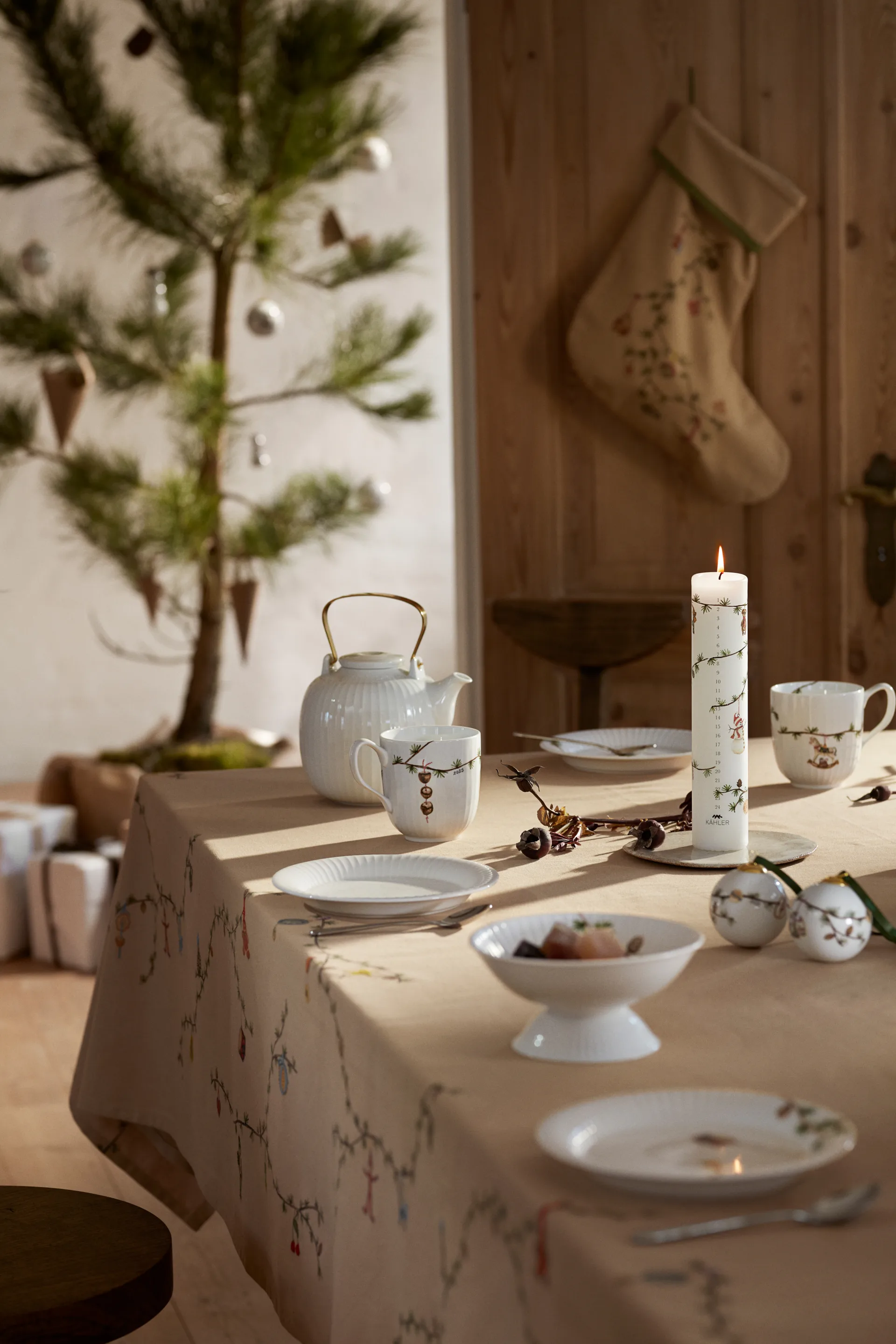 Hammershøi Christmas Advent candle Ø5 cm, 2025 Kähler