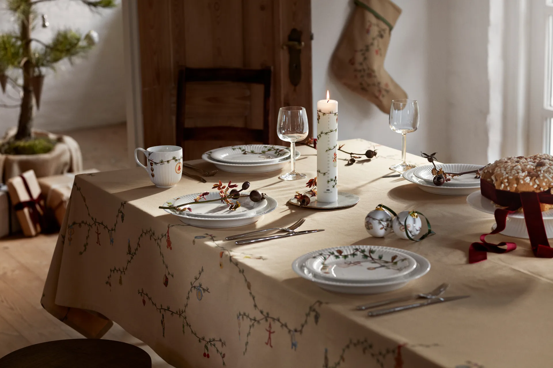 Hammershøi Christmas Advent candle Ø5 cm, 2025 Kähler