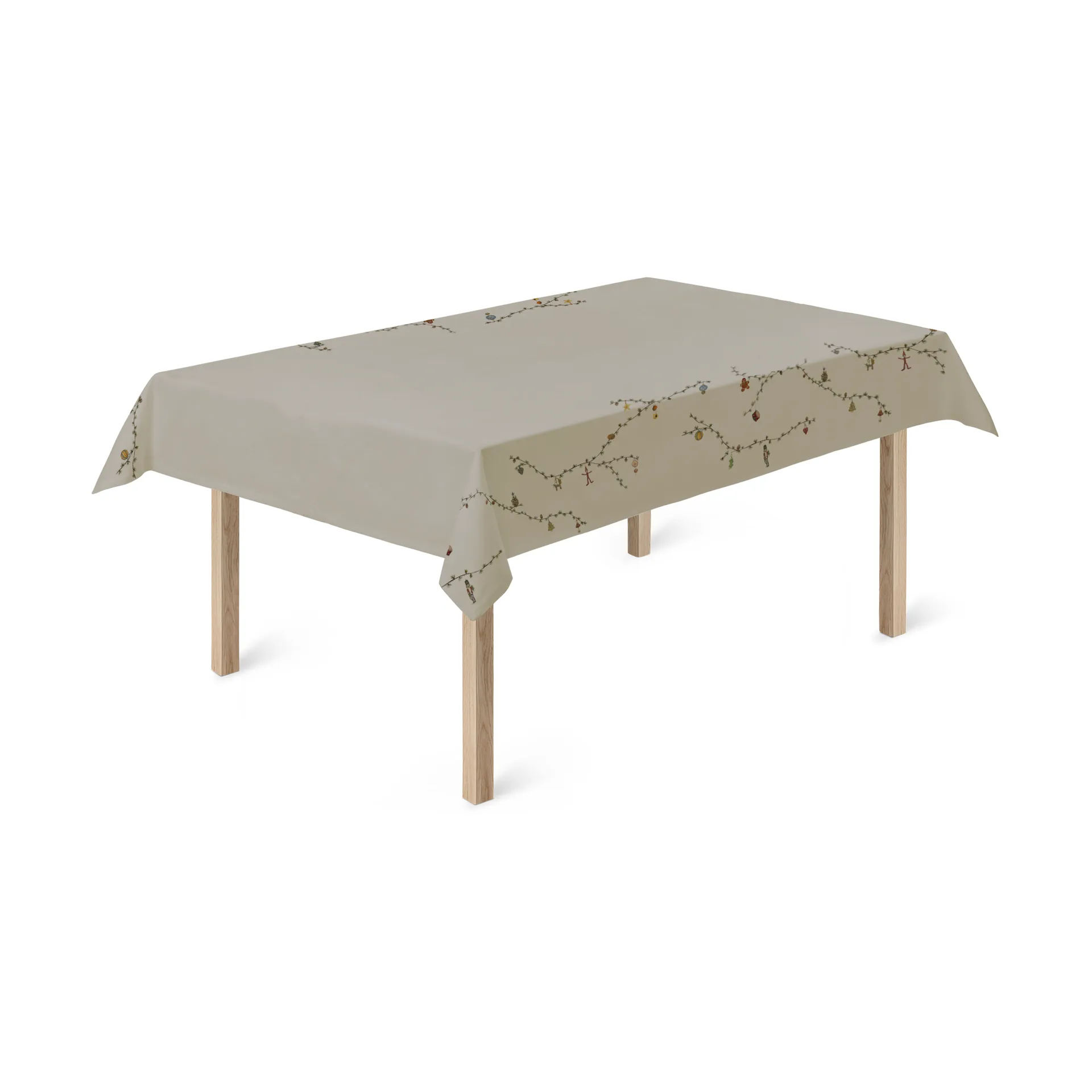 Hammershøi Christmas Tablecloth sand, 150x220 cm Kähler