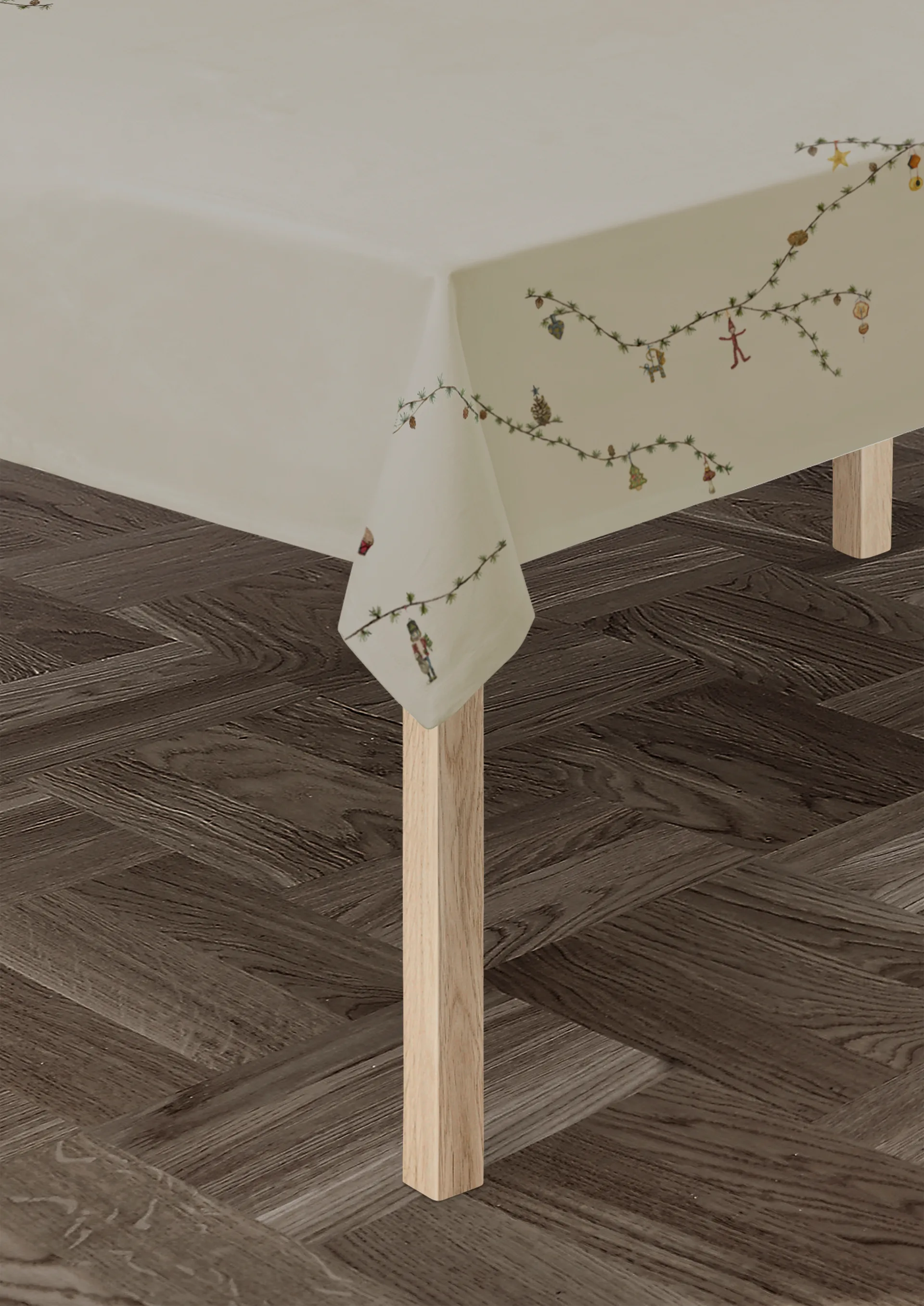 Hammershøi Christmas Tablecloth sand, 150x370 cm Kähler