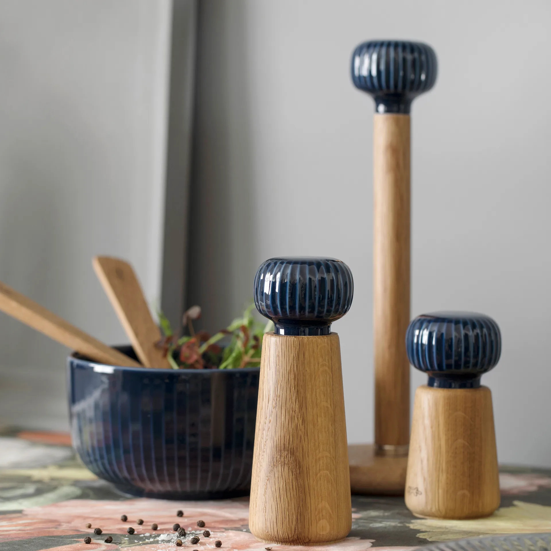Hammershøi spice mill large, Indigo, 18 cm Kähler