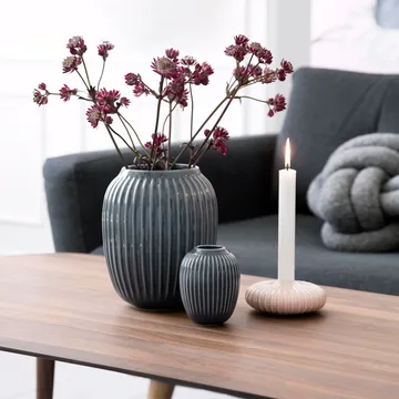 Hammershøi vase - Anthracite grey, mini 10 cm - Kähler