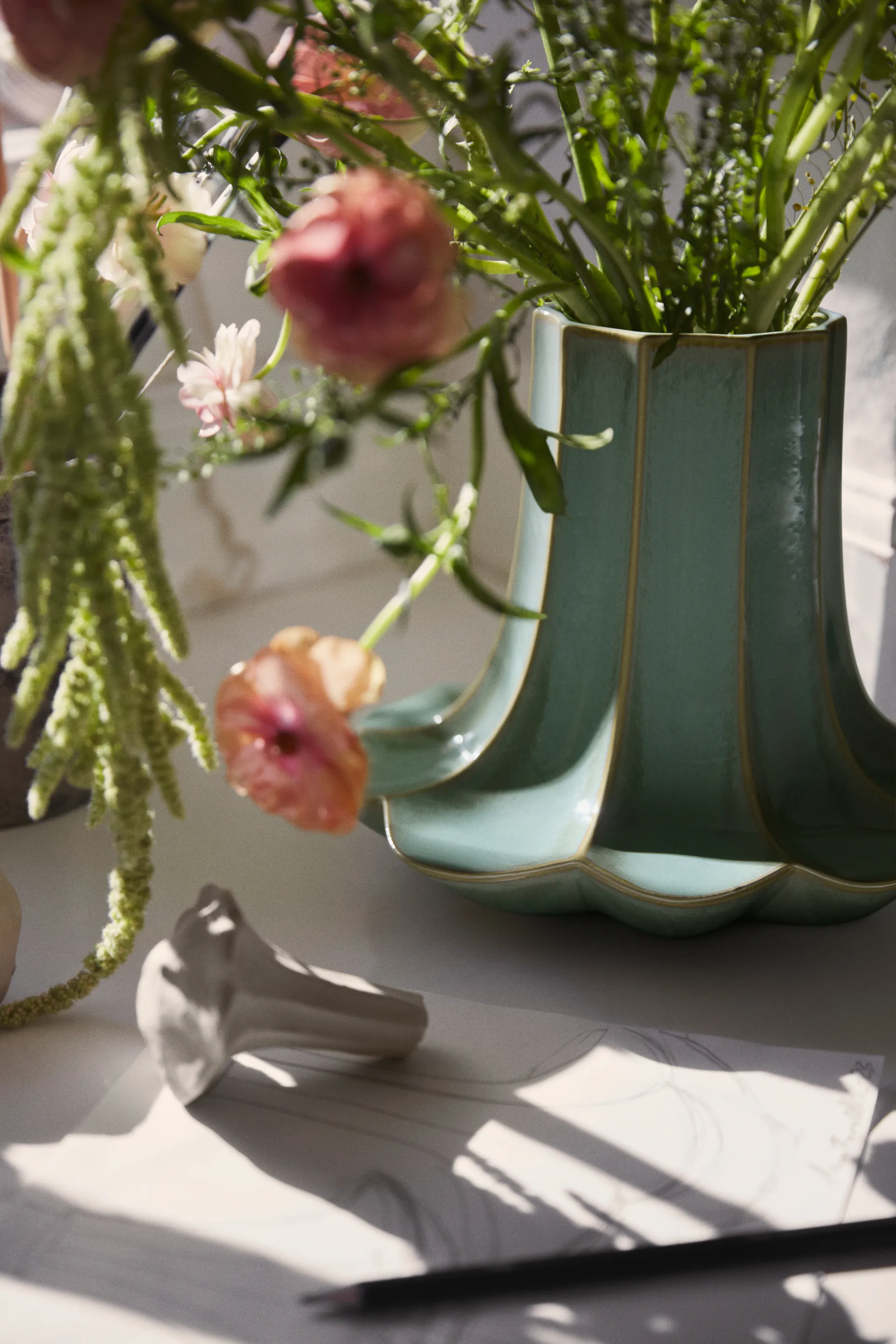 Kantarel vase, Green, 20,5 cm Kähler