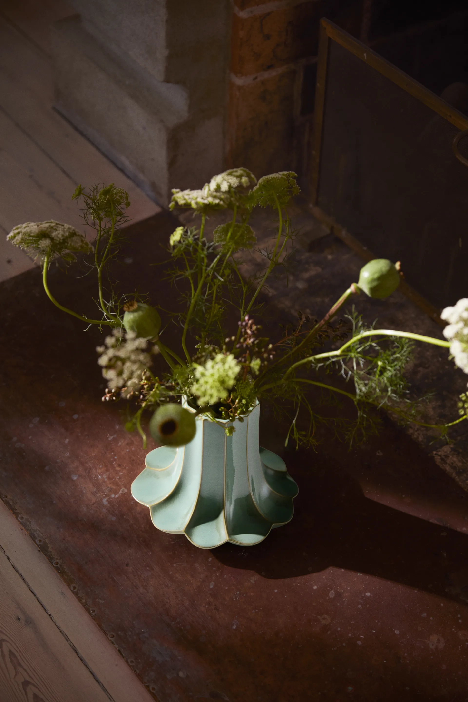 Kantarel vase, Green, 20,5 cm Kähler