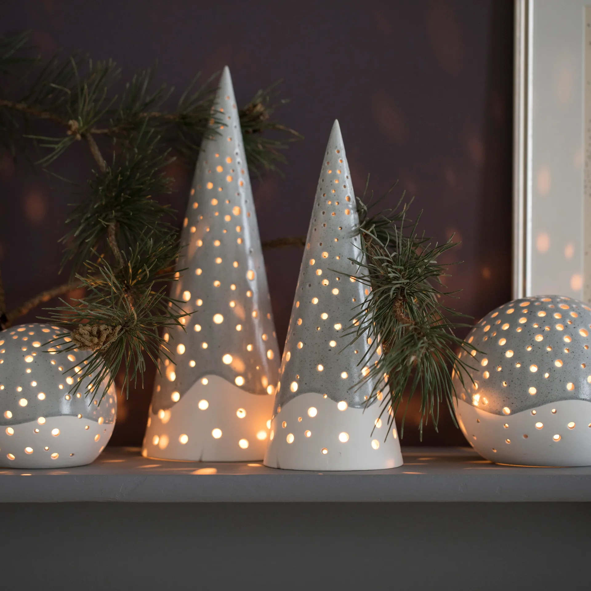 Nobili candle holder grey, small Kähler