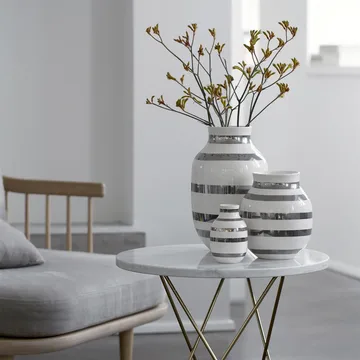 Omaggio vase silver - medium - Kähler