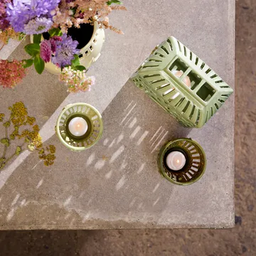 Orangery candle holder 16 cm - Spring leaf - Kähler