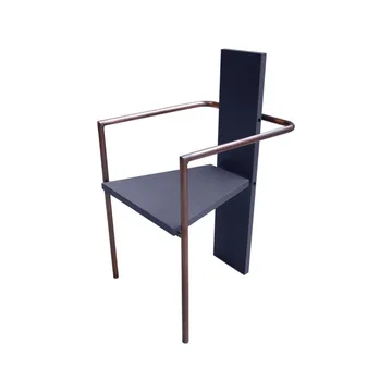 Concrete armchair - Clay — copper-plated base - Källemo