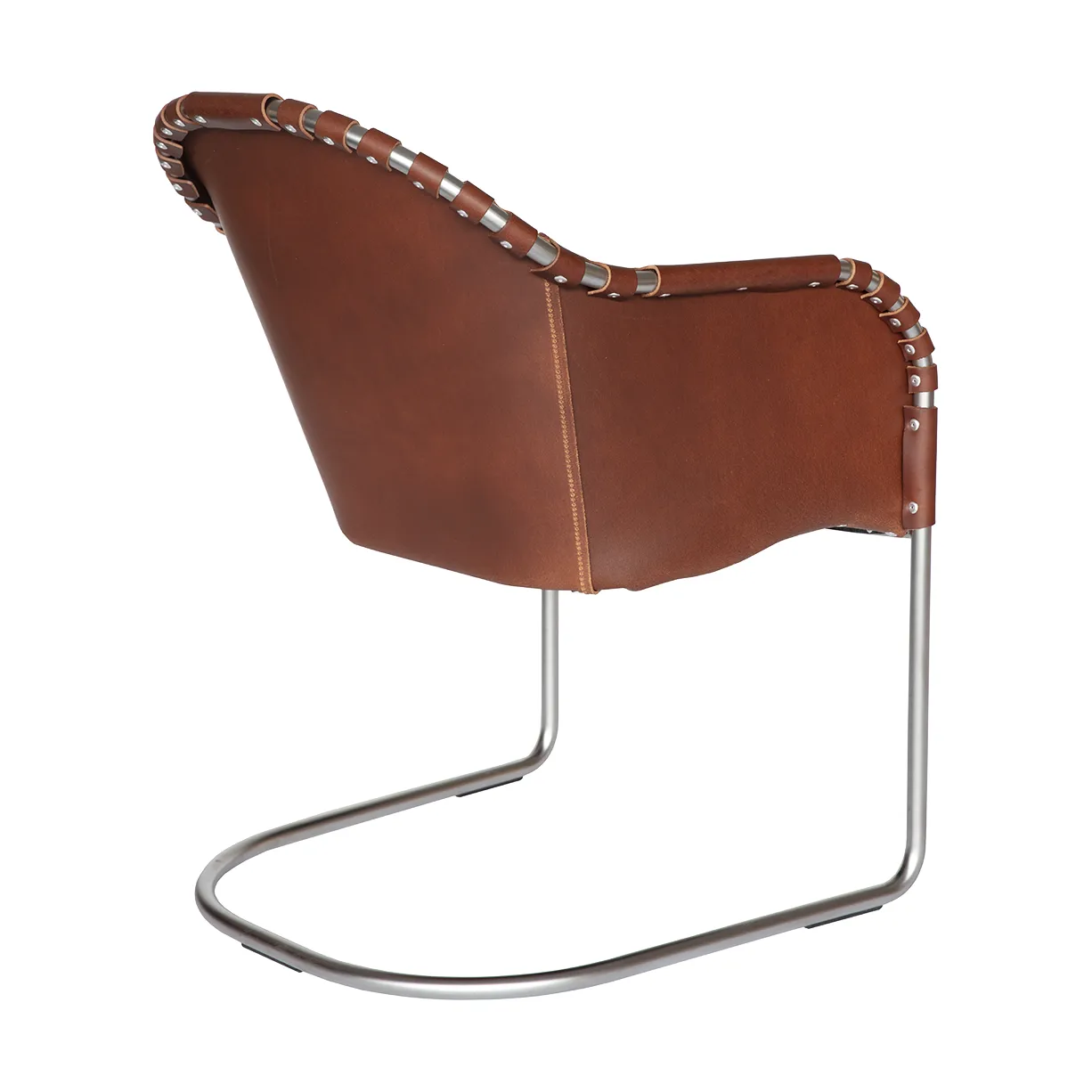 Ingo armchair, Cognac-matte chrome Källemo