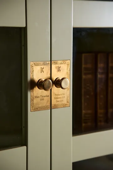 National Geographic bookcase - Light green-oak base-brass - Källemo