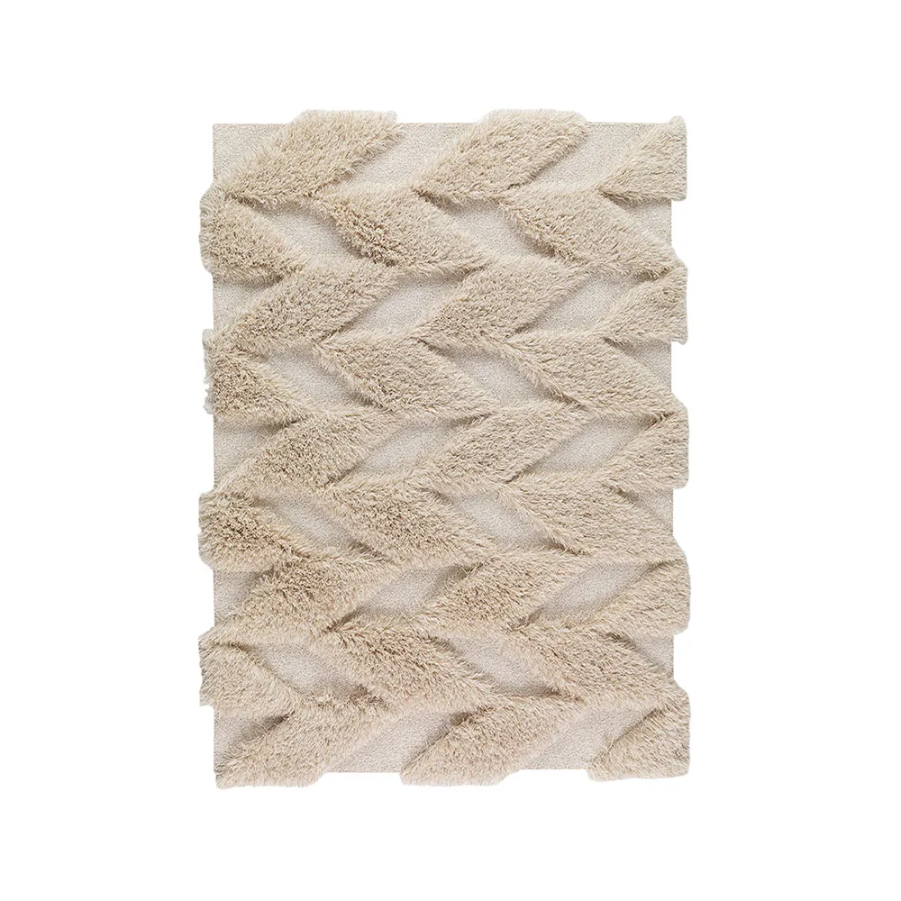 Herringbone Wild rug, Light beige, 200x300 cm Kateha