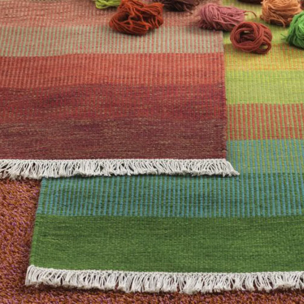 Tofta wave rug, Blue, 170x240 cm Kateha