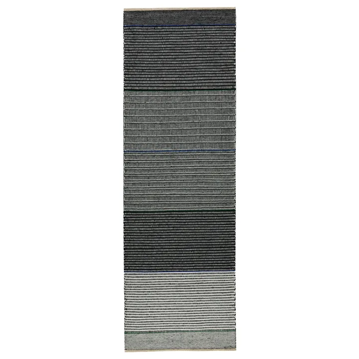 Tribulus One wool carpet 80x250 cm - Black/white/blue/green - Kateha