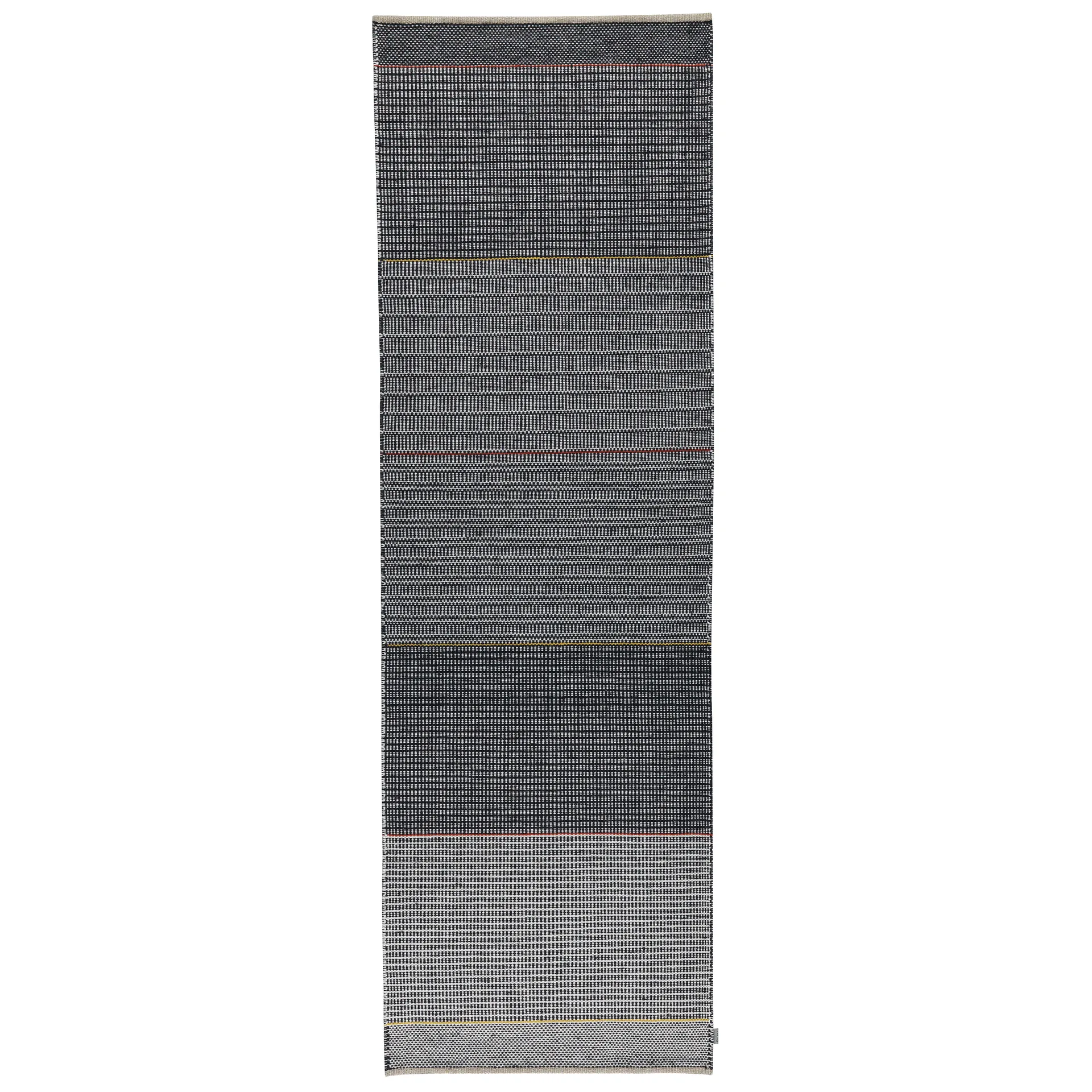 Tribulus One wool carpet 80x250 cm, Black/white/red/yellow Kateha