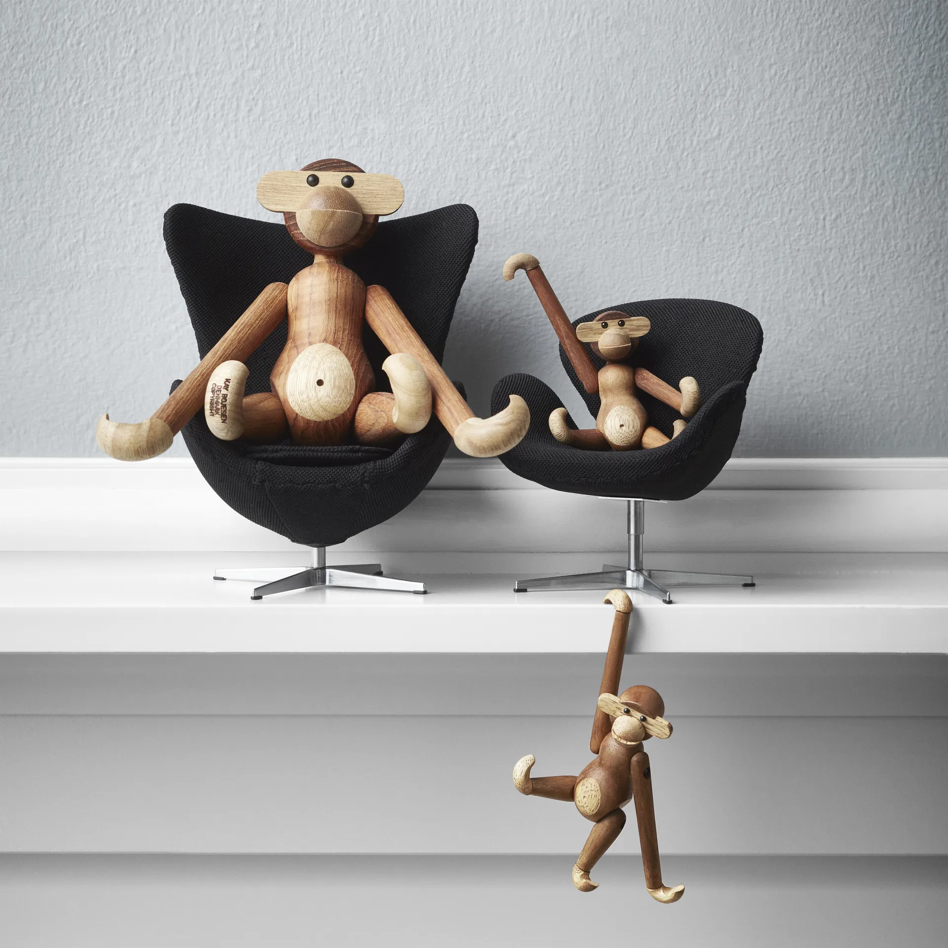 Kay Bojesen monkey mini, Teak-limba tree Kay Bojesen Denmark