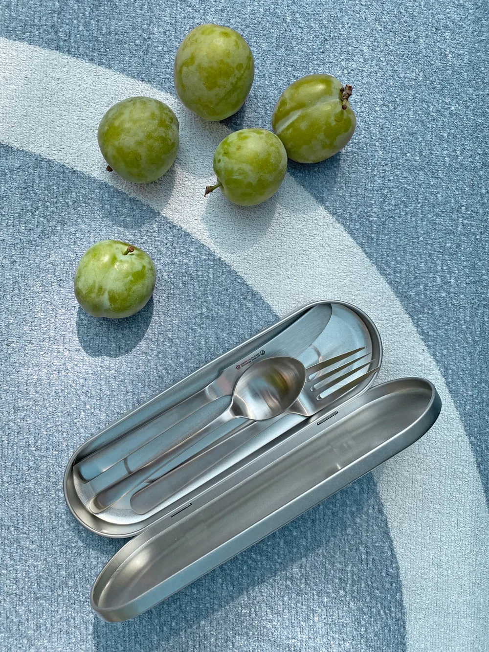 Grand Prix cutlery travel kit 3 pieces, Matte steel Kay Bojesen