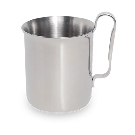 Kay Bojesen mug steel, Polished steel Kay Bojesen