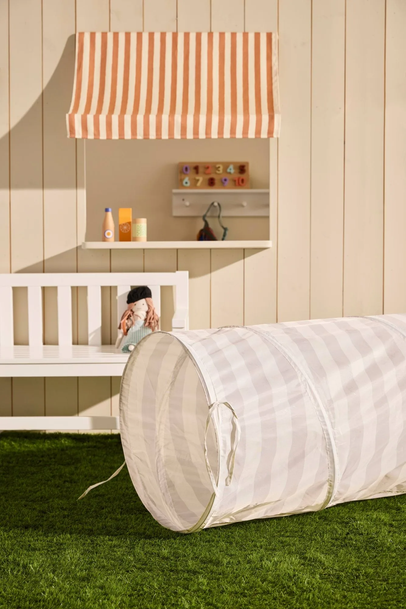 Kid's Base tunnel, Stripe grey Kid's Concept