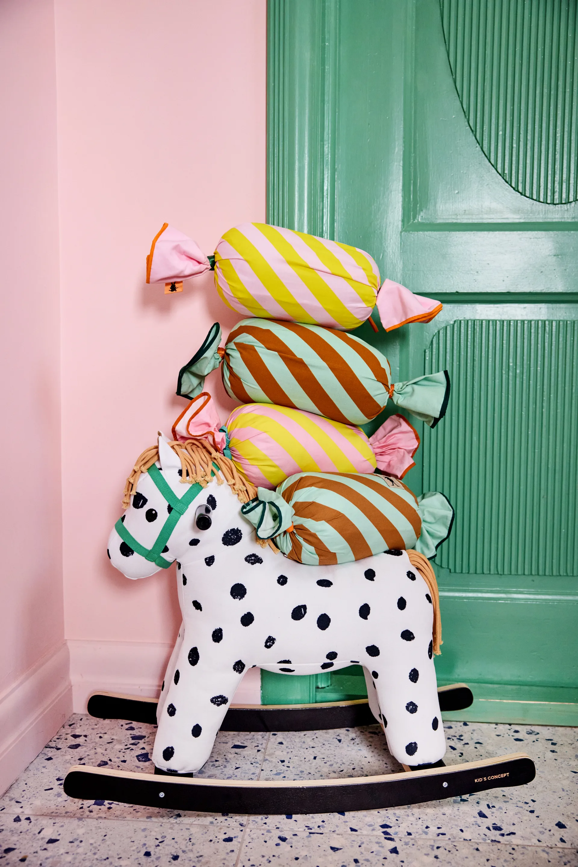 Pippi candy cushion, Green, 53x16 cm Kid's Concept
