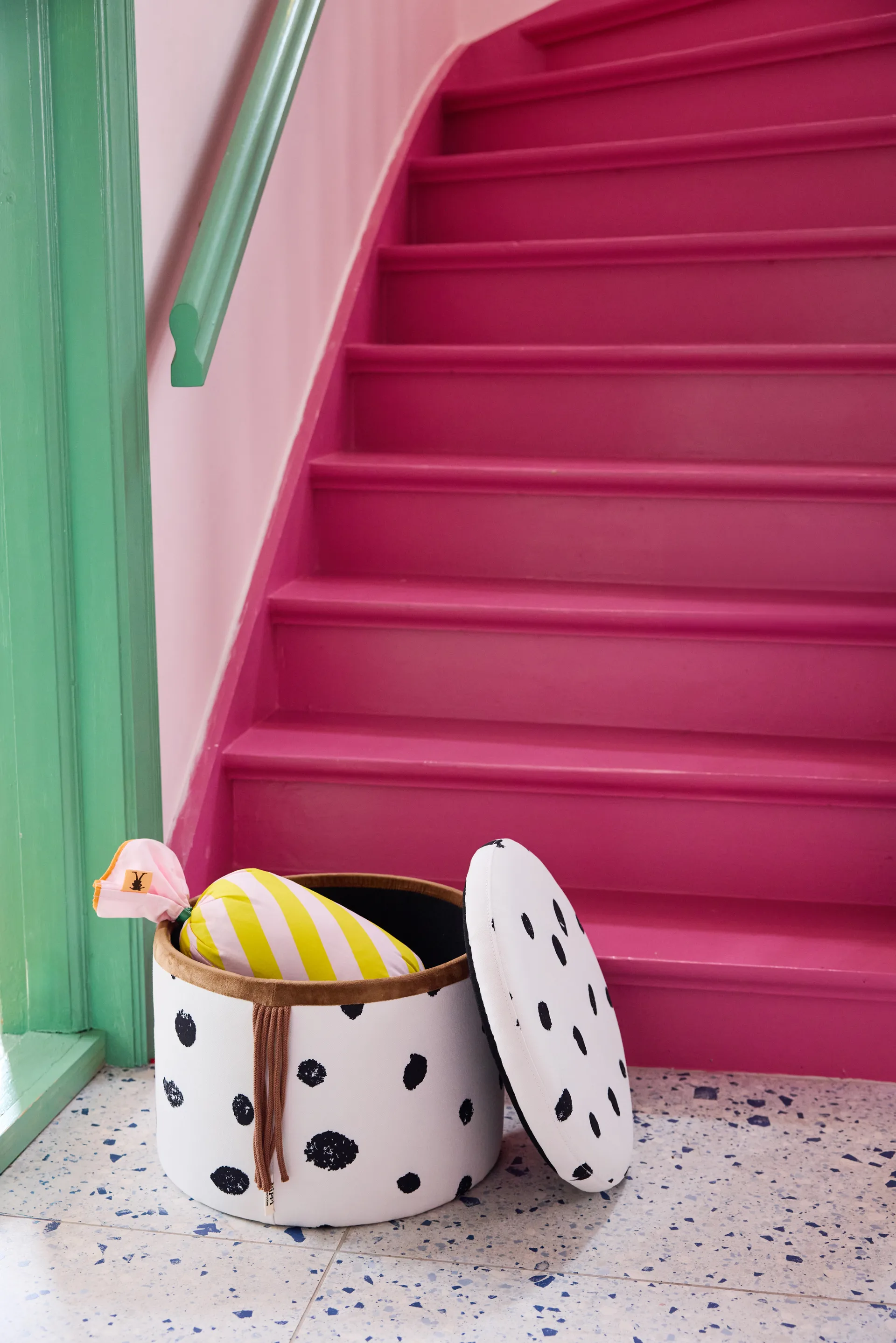 Pippi candy cushion, Pink, 53x16 cm Kid's Concept