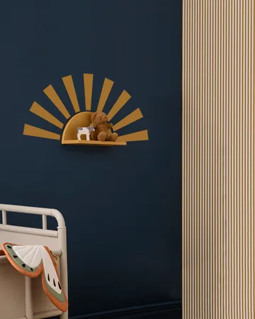 Star shelf circle incl stickers - Mustard - Kid's Concept