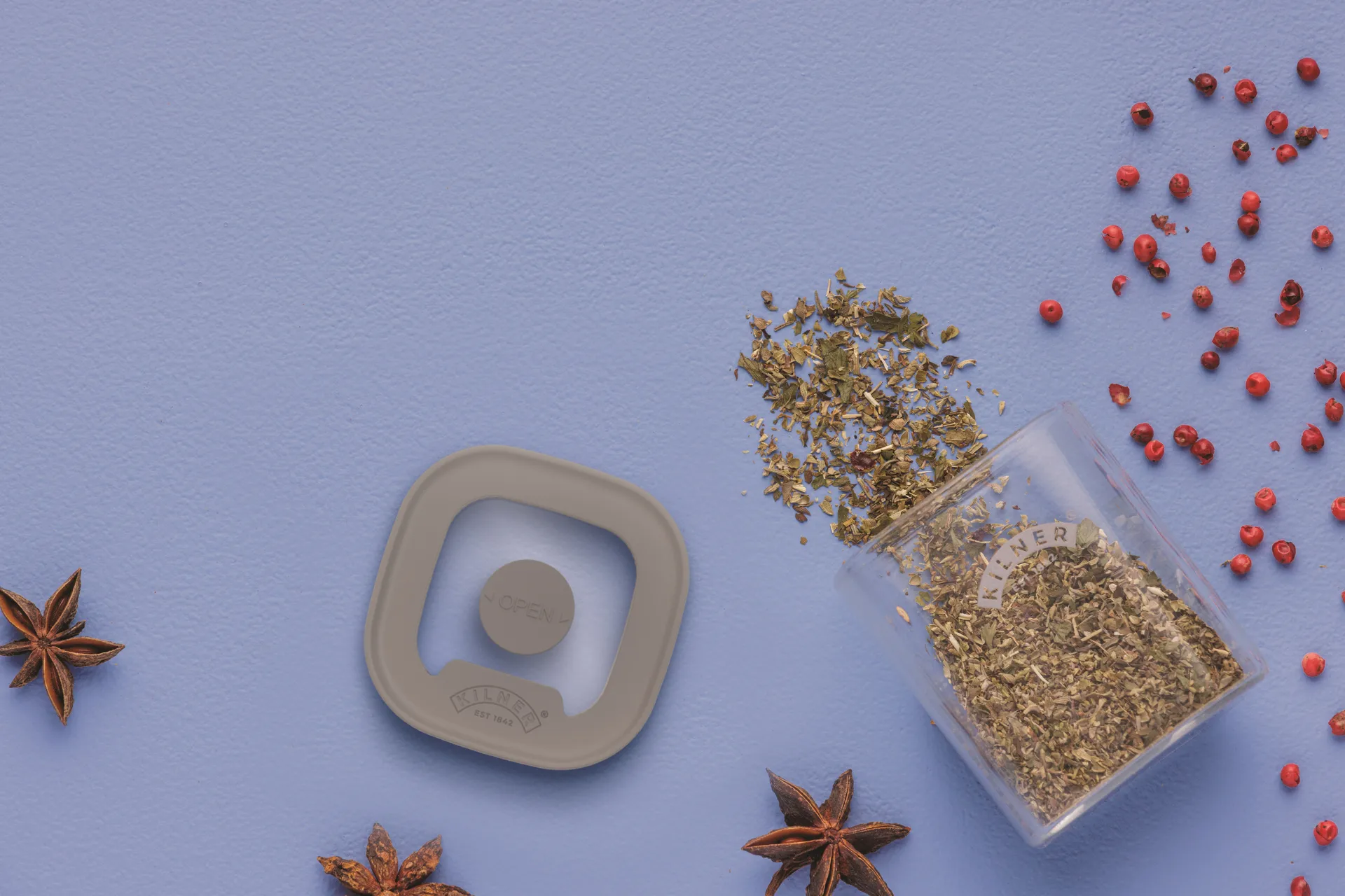 Kilner FRESH spice jar square, Clear-grey, 160 ml Kilner