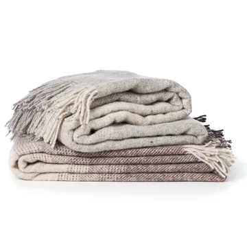 Burst wool throw - grey - Klippan Yllefabrik