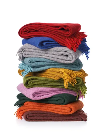 Gotland wool throw 130x200 cm - Blue - Klippan Yllefabrik