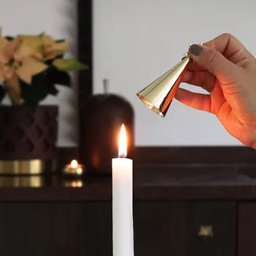 Soprano candle holder - White-brass - KLONG