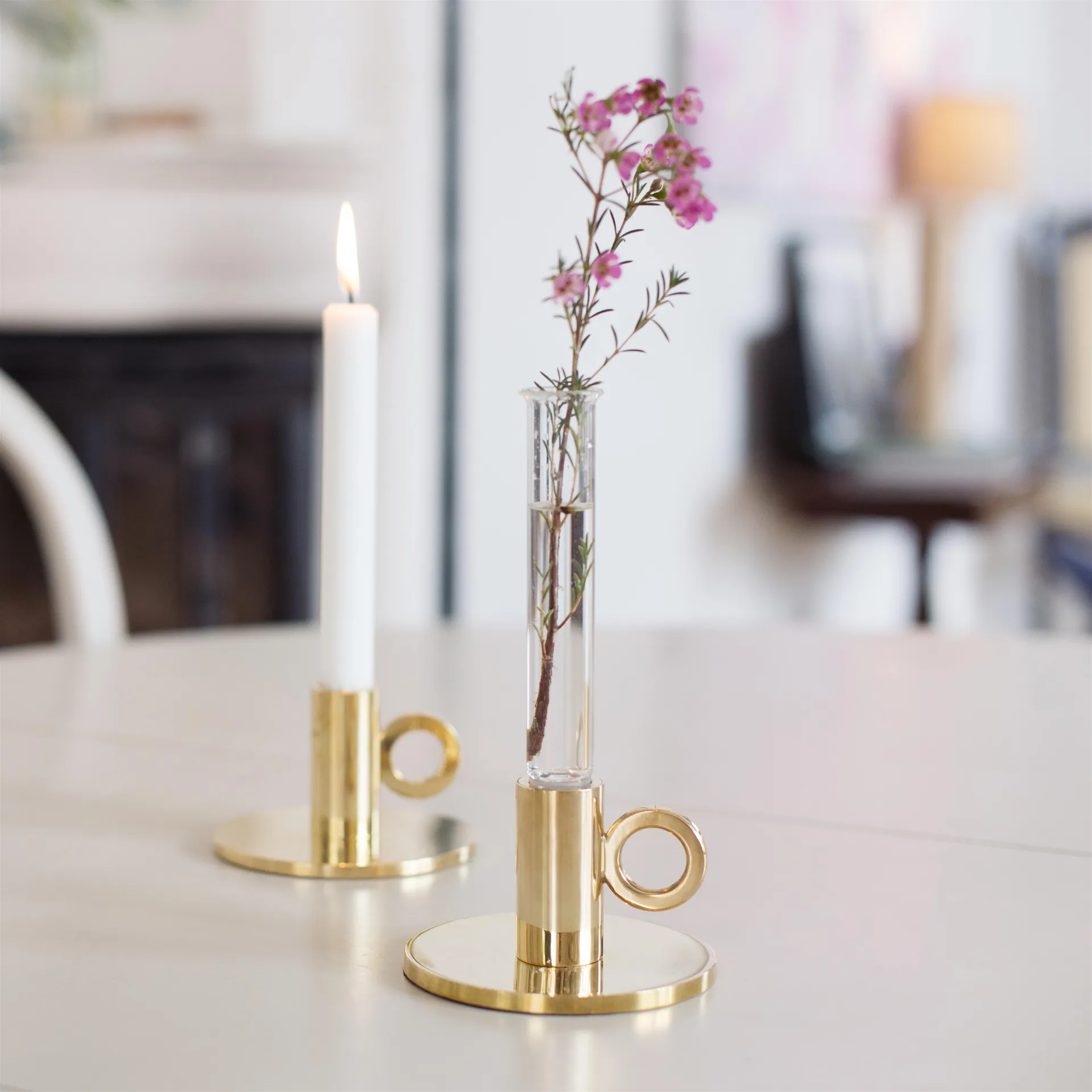 Vesper candle holder, brass KLONG
