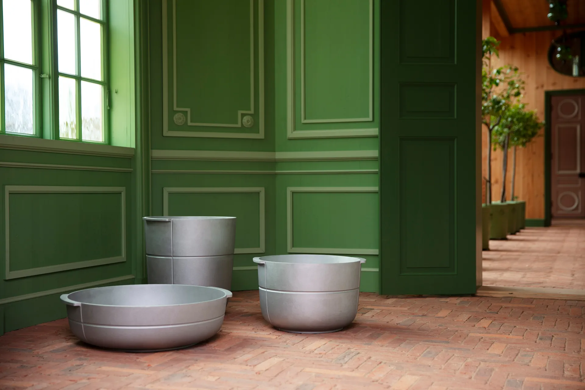 Linea pot no. 3 wide, Aluminium KORBO