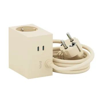 Cuboid+ power strip USB-C 30W 2 m - Pearled Ivory (white) - Kord