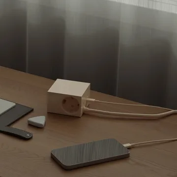 Cuboid+ power strip USB-C 30W 2 m - Pearled Ivory (white) - Kord