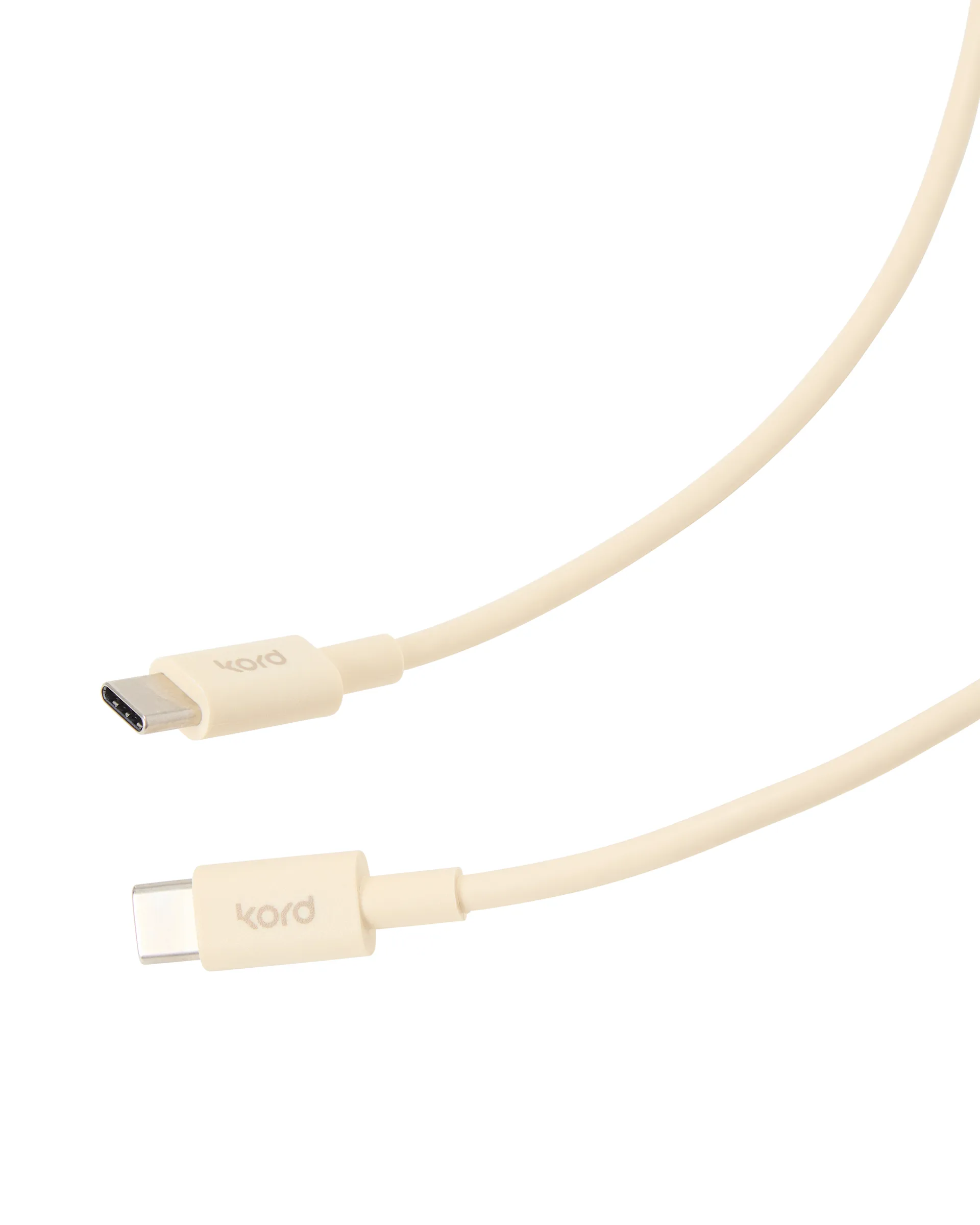 Kord USB-C to USB-C charging cable 1,8 m, Pearled Ivory Kord