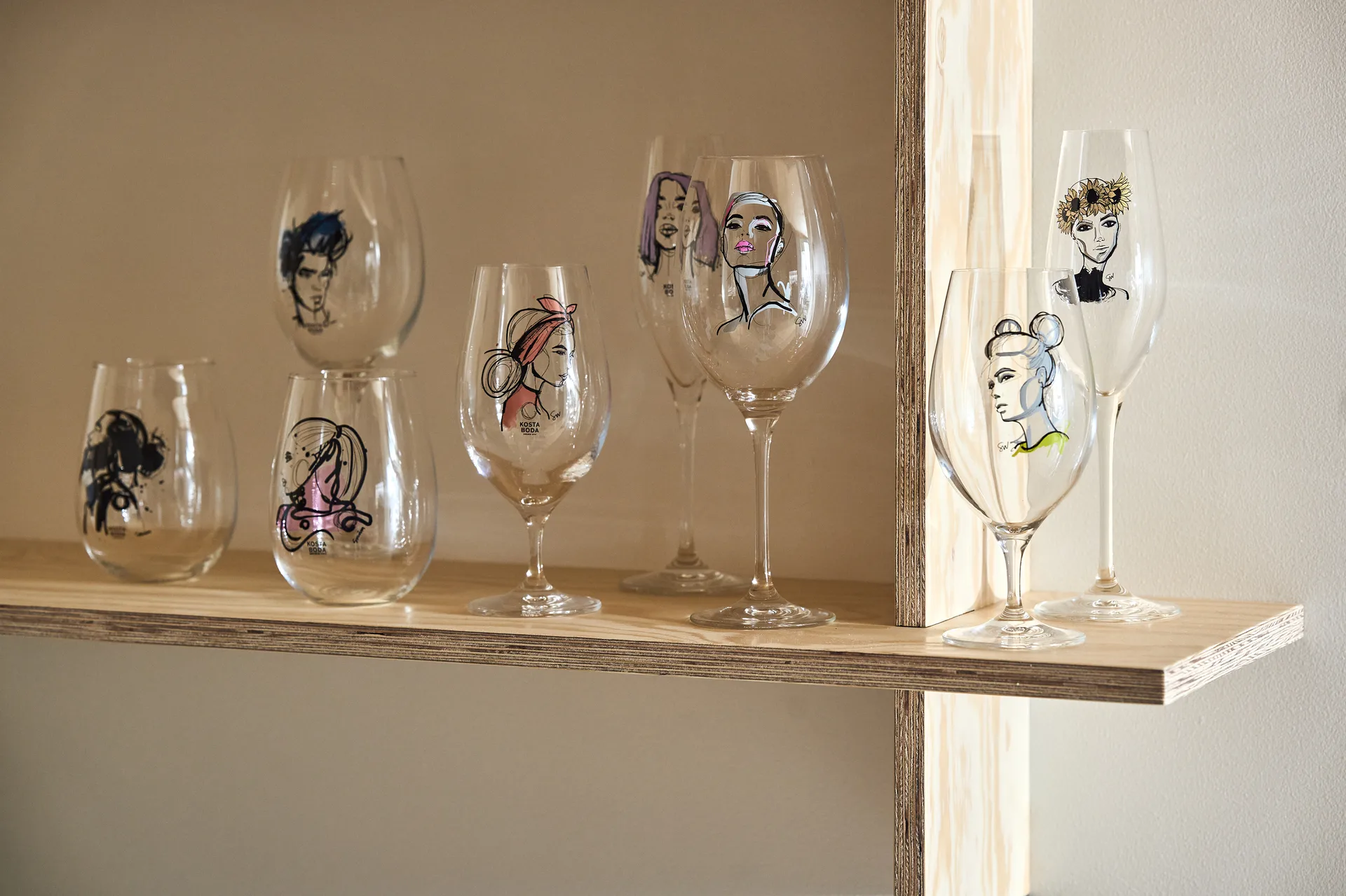 All about you glass 57 cl 2-pack, love you (pink) Kosta Boda