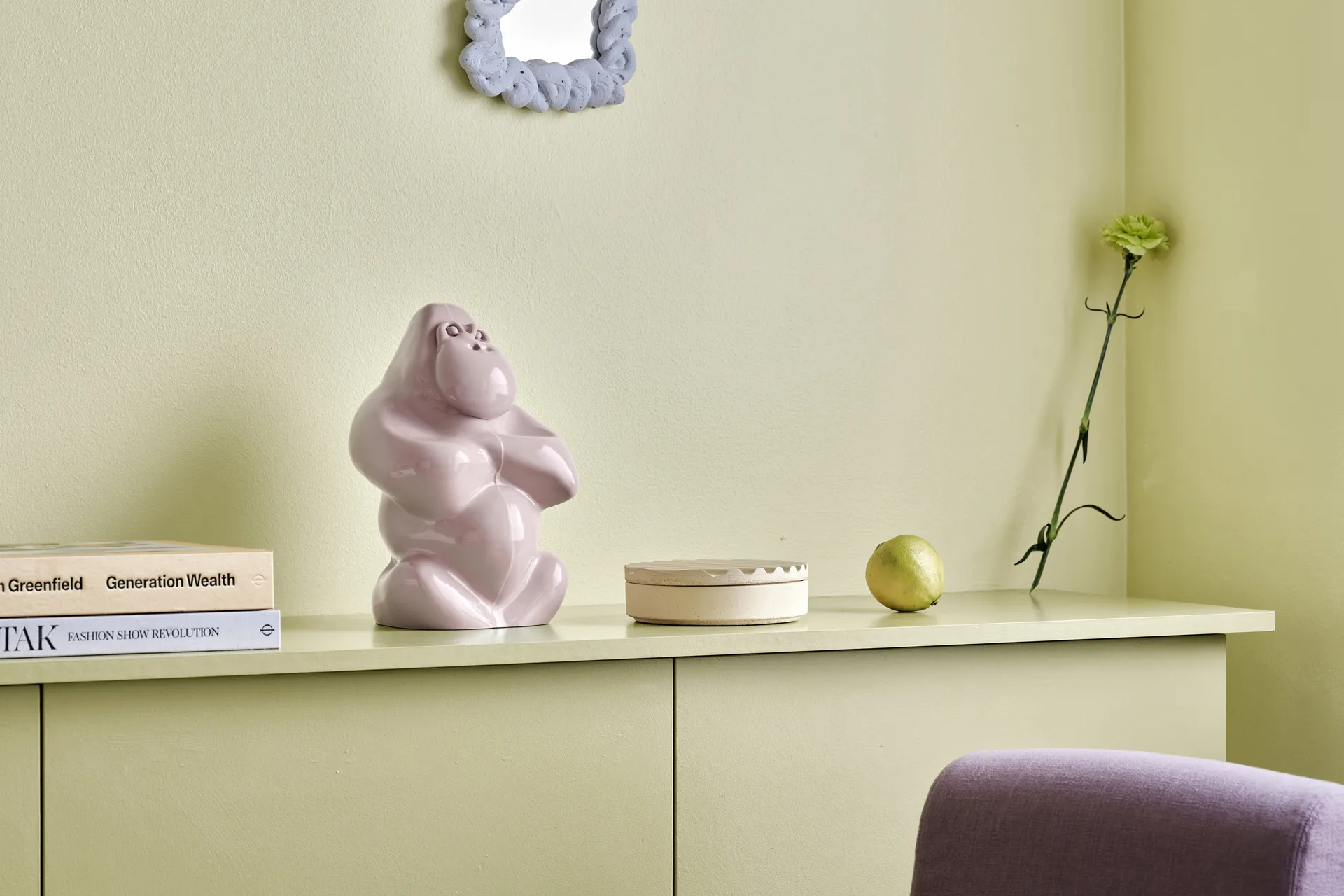 Gabba Gabba Hey sculpture 305 mm, Powder pink Kosta Boda